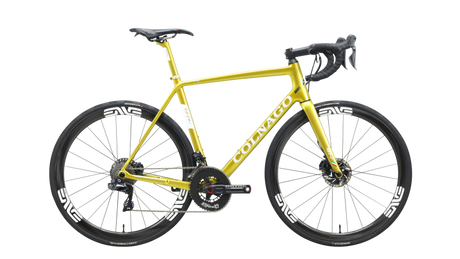 gold colored road bike