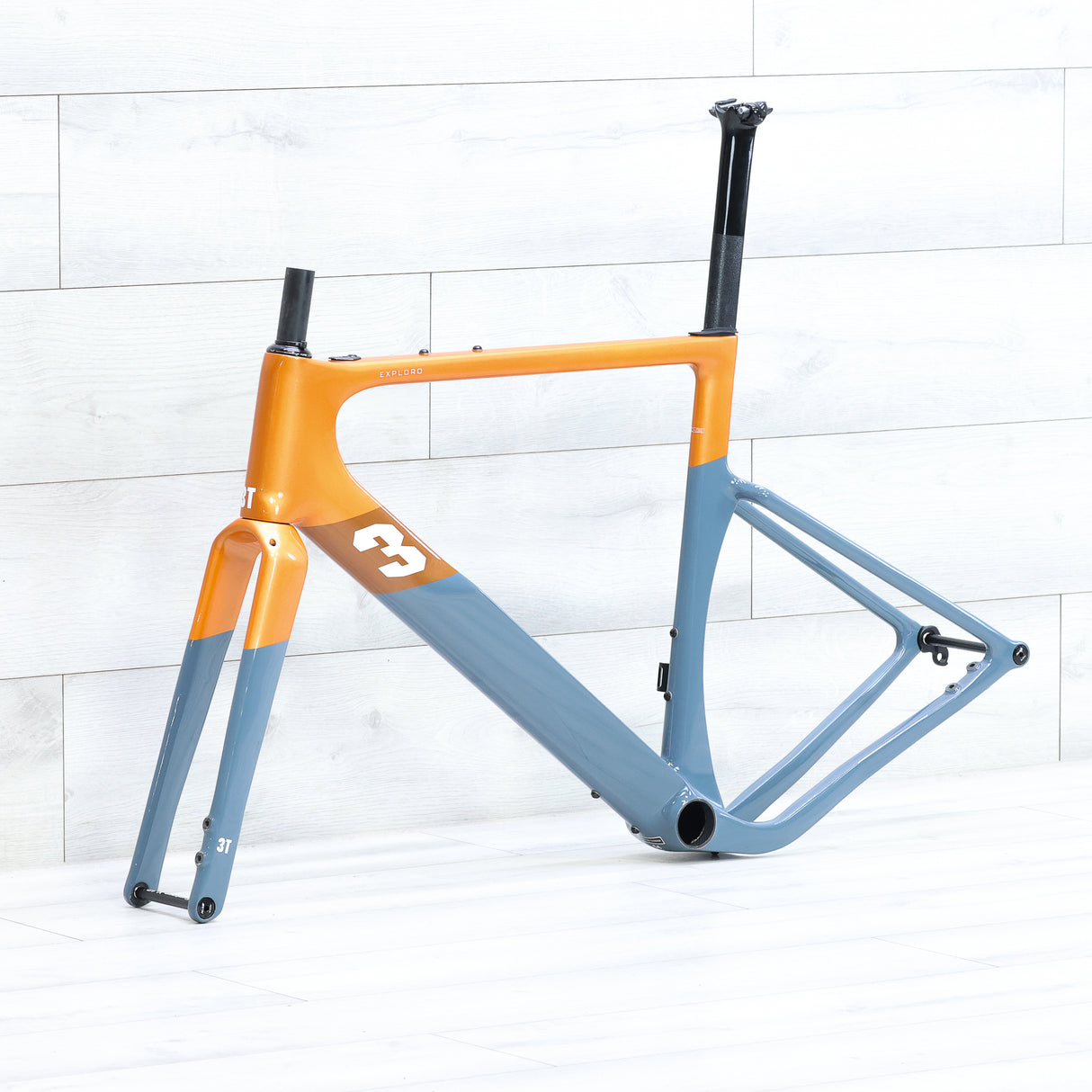 3T Exploro Racemax Gravel Bike Frameset Orange/Grey - 2023, 54cm