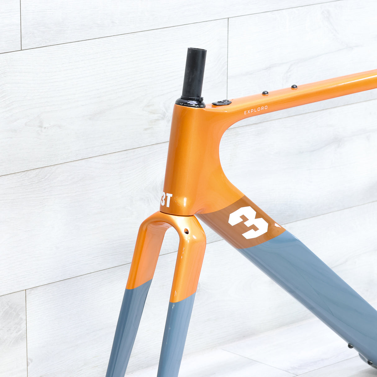 3T Exploro Racemax Gravel Bike Frameset Orange/Grey - 2023, 54cm
