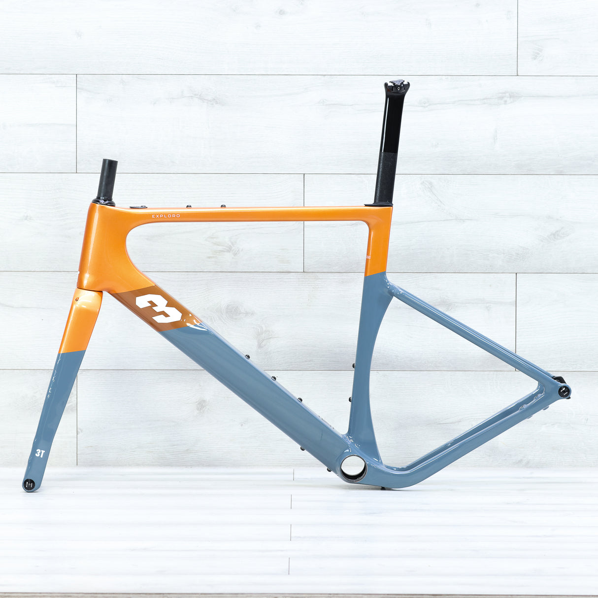 3T Exploro Racemax Gravel Bike Frameset Orange/Grey - 2023, 54cm