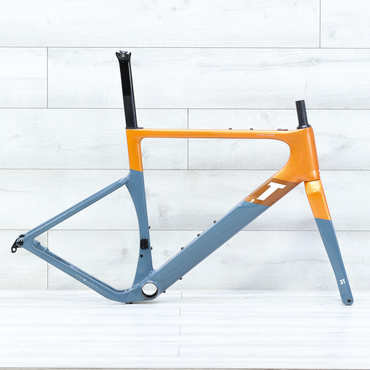3T Exploro Racemax Gravel Bike Frameset Orange/Grey - 2023, 54cm