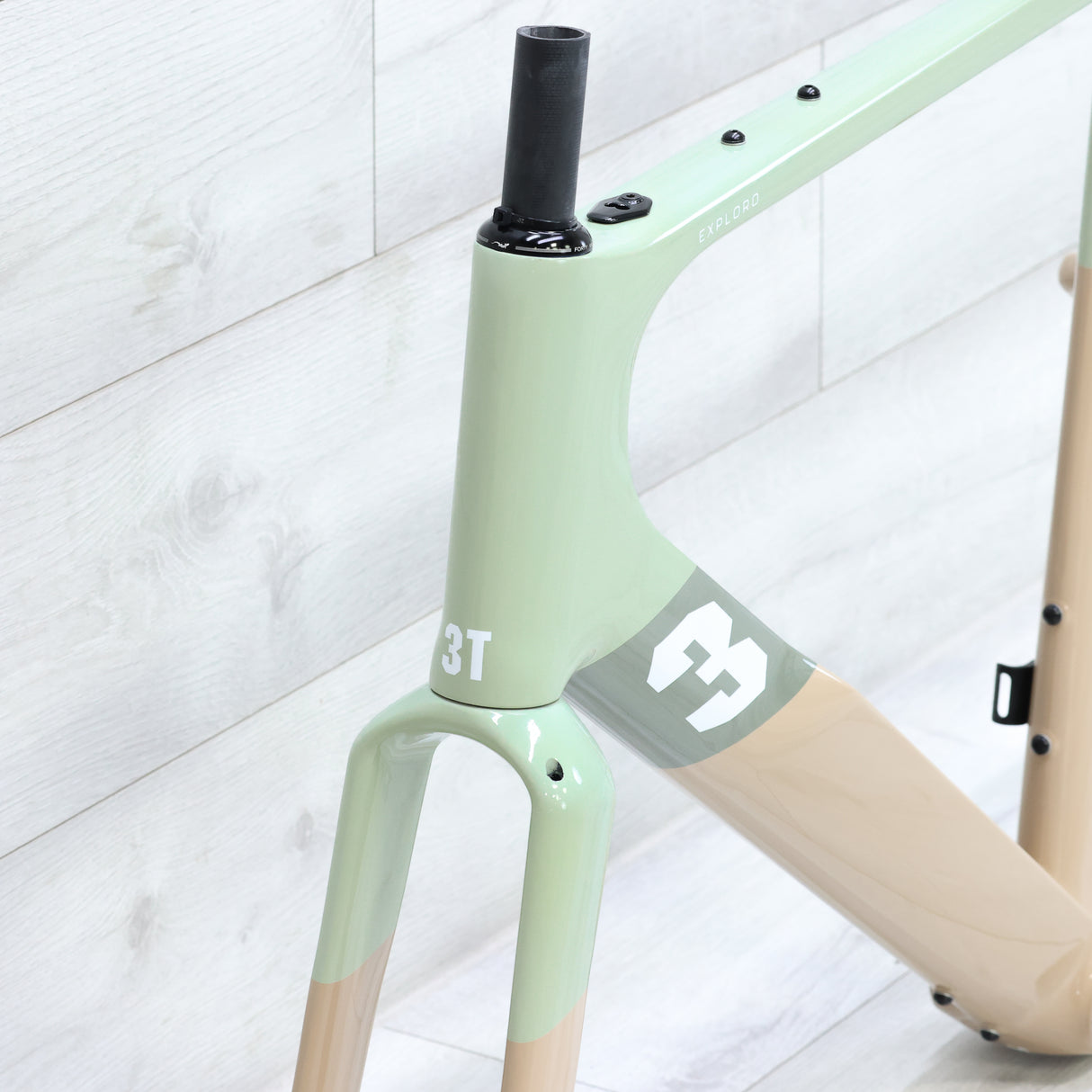 3T Exploro Racemax Gravel Bike Frameset Sand/Olive - 2023, 56cm