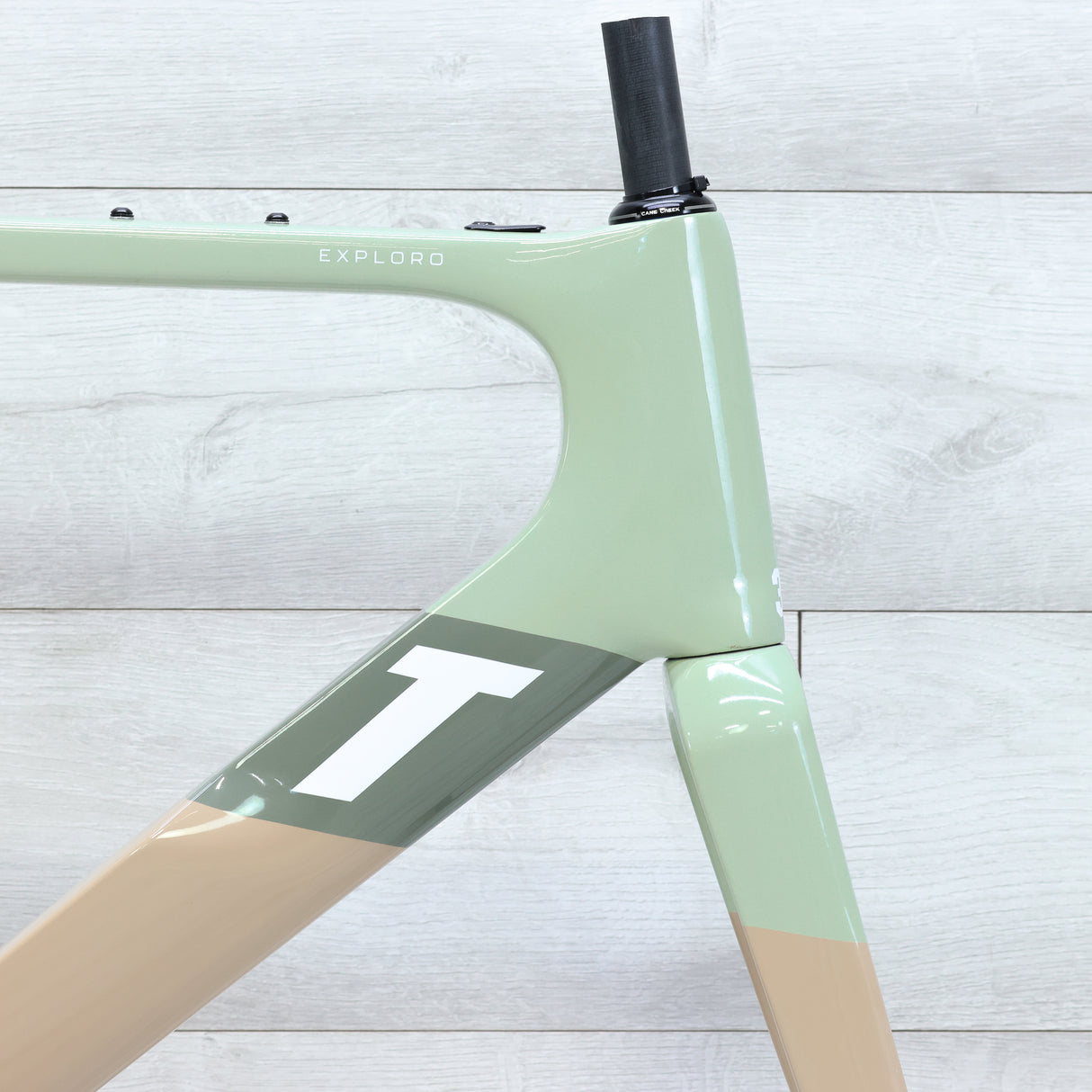 3T Exploro Racemax Gravel Bike Frameset Sand/Olive - 2023, 56cm