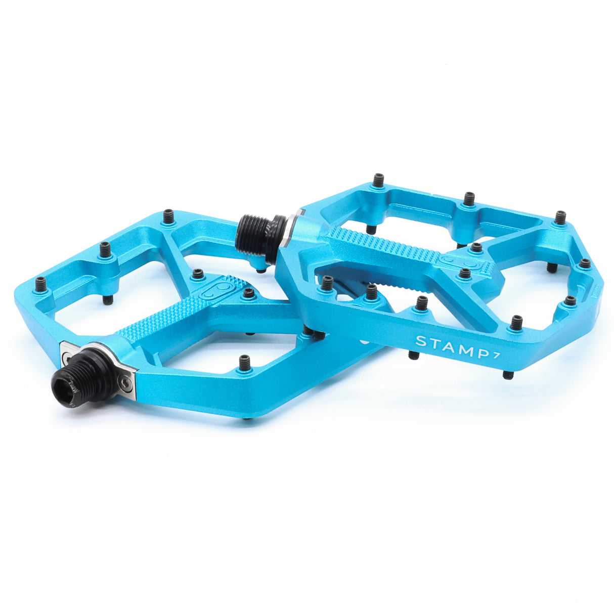 Crank Brothers Stamp 7 Large Blue MTB Flat Pedals