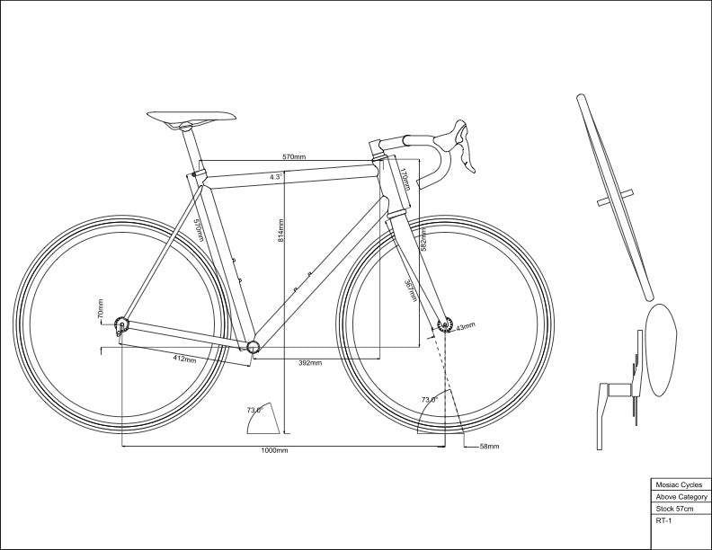 Bicicleta de carretera Mosaic RT-1 2016 - 57 cm