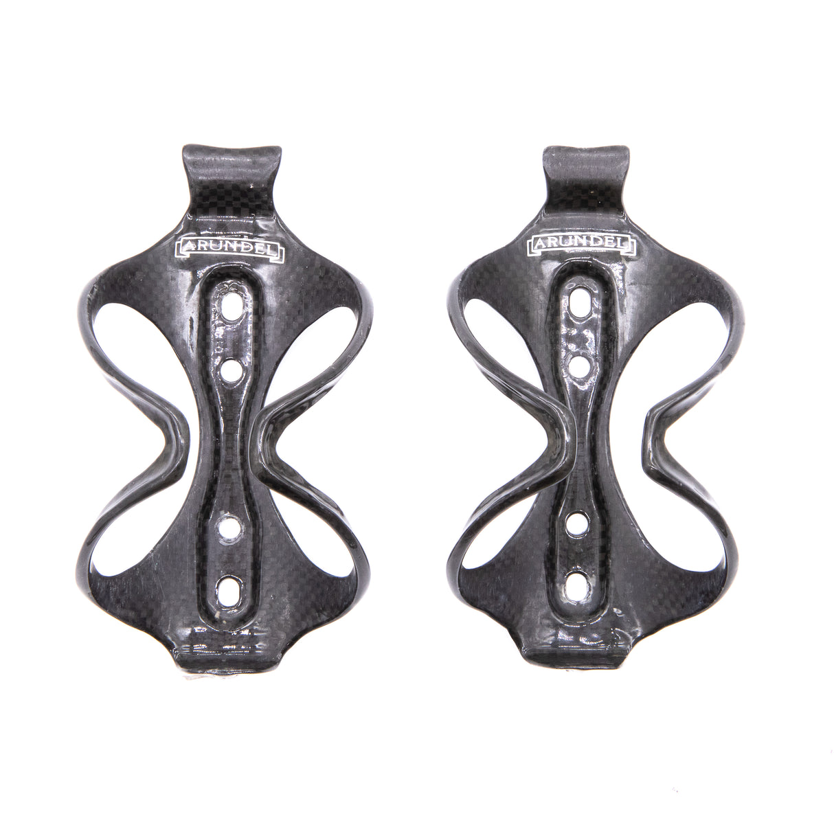 Arundel Mandible 3K Weave Gloss Carbon Bottle Cage Pair 59g