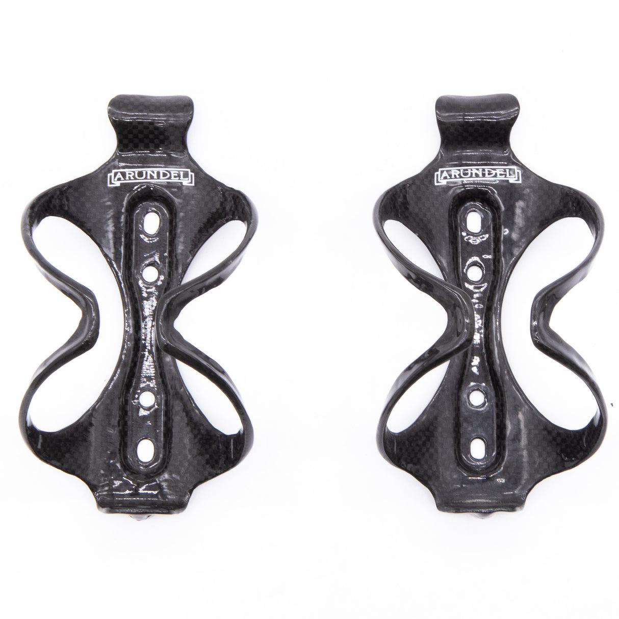 Arundel Mandible 3K Weave Gloss Carbon Bottle Cage Pair 54g