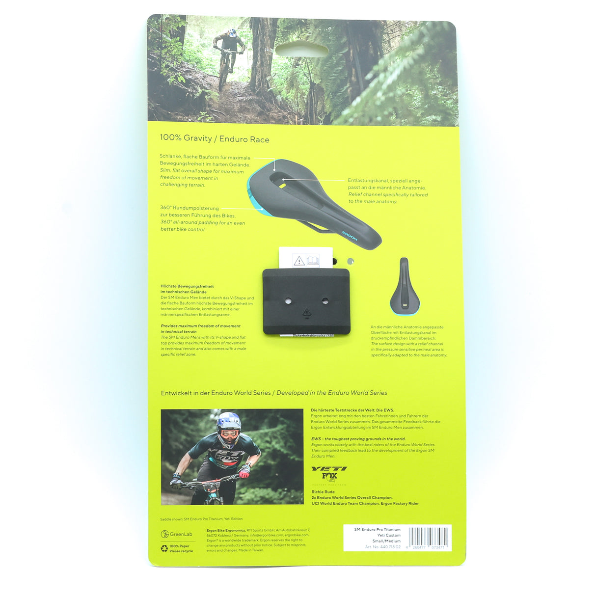 Ergon SM Enduro Pro Titanium Yeti Special Edition Saddle - S/M