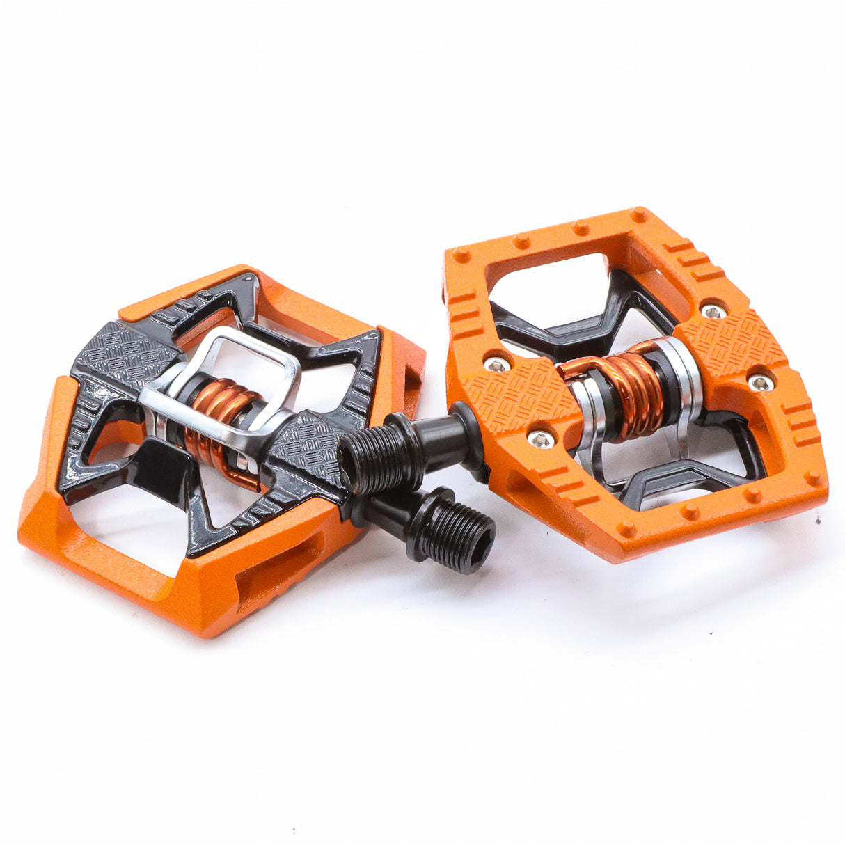 Crankbrothers Double Shot 2 Platform/Clipless Hybrid MTB Pedals - 406g, Orange
