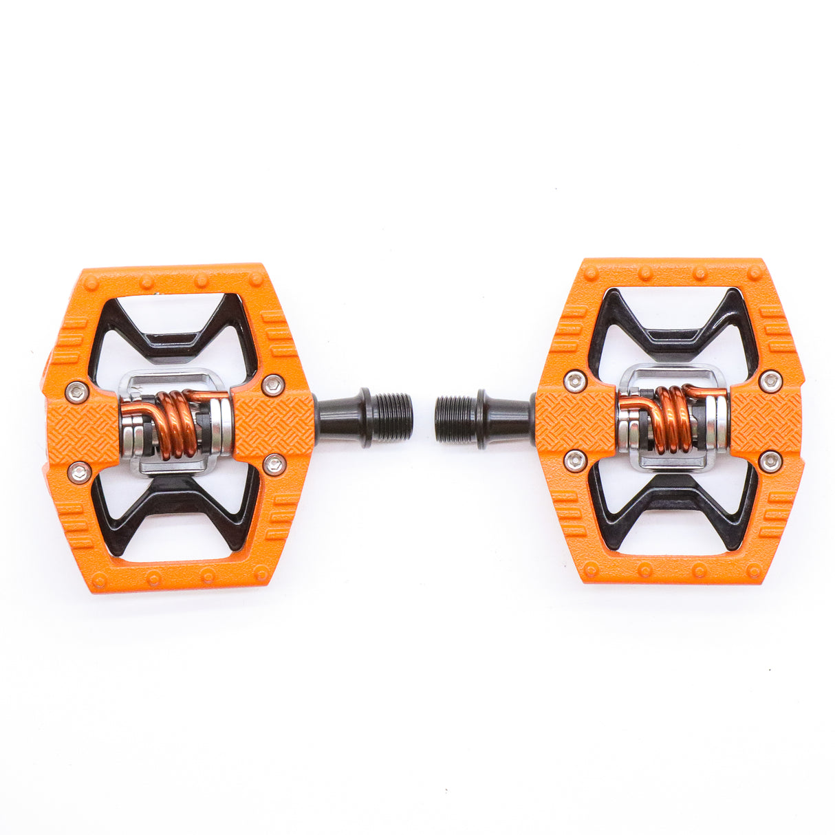 Crankbrothers Double Shot 2 Platform/Clipless Hybrid MTB Pedals - 406g, Orange
