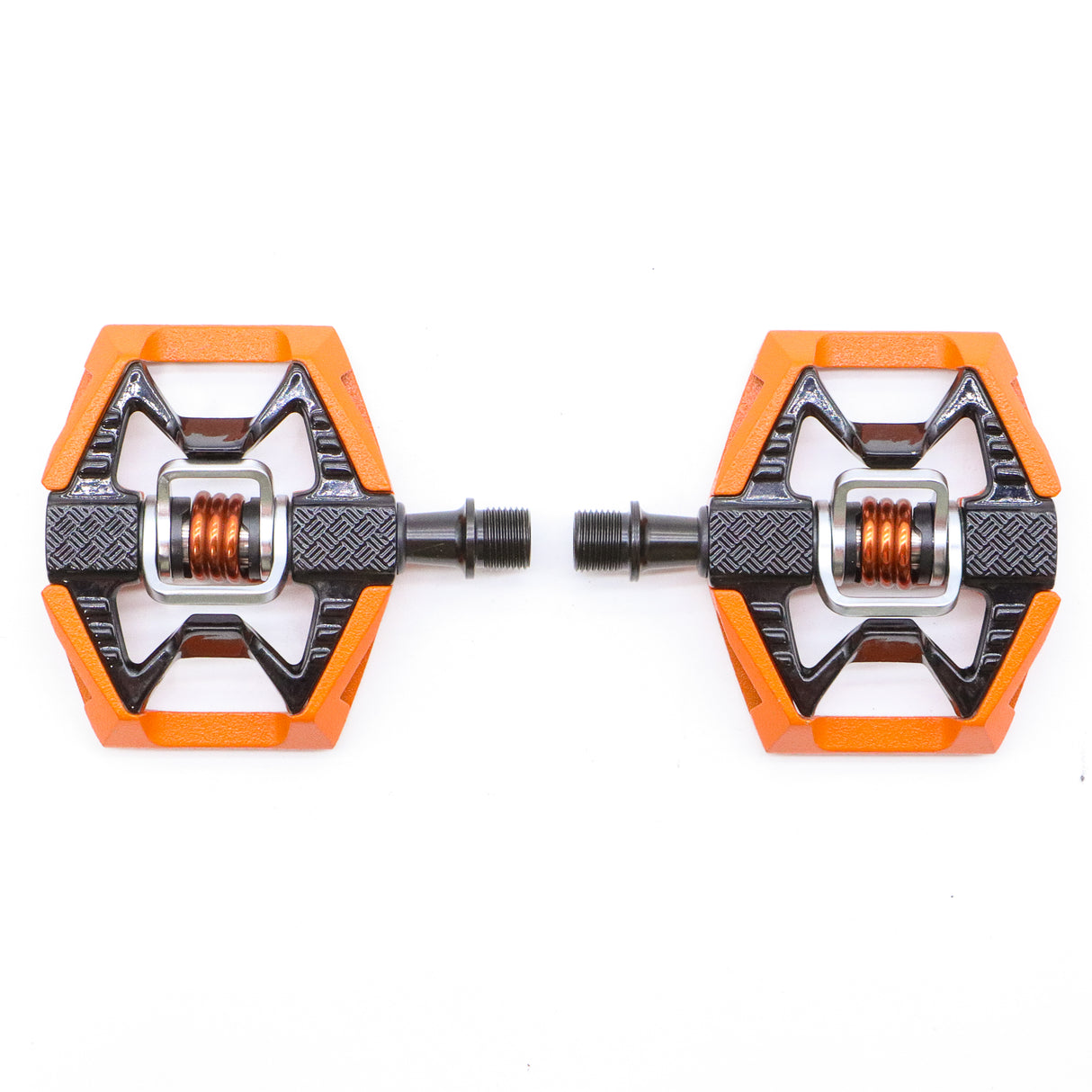 Crankbrothers Double Shot 2 Platform/Clipless Hybrid MTB Pedals - 406g, Orange
