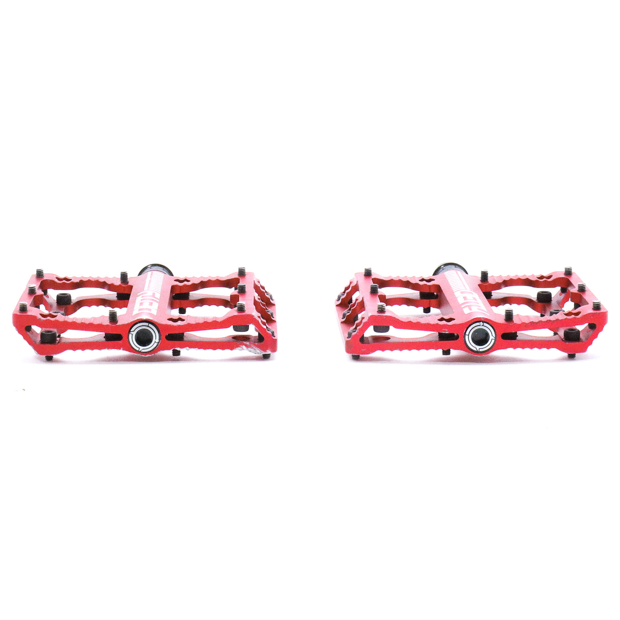Deity Black Kat Platform MTB Bike Pedals - 429g, Red