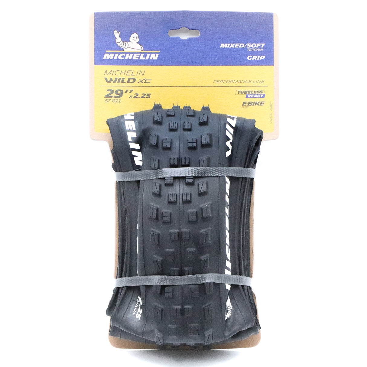 Michelin Wild XC 29x2.25 Tubeless Folding MTB Tire - Performance Line - Gum-X Rubber Compound