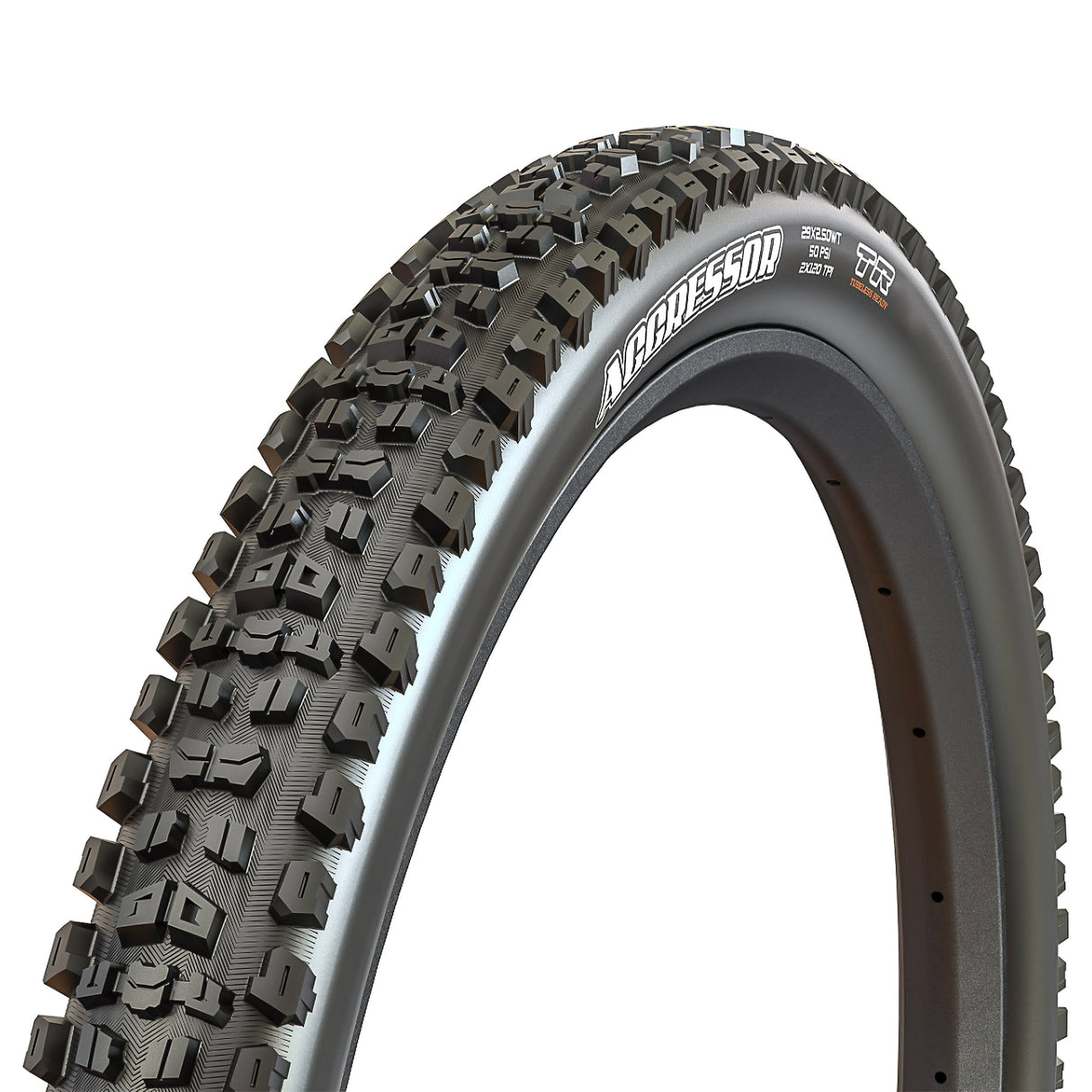 Maxxis Aggressor 29x2.50WT MTB Tire – Tubeless Ready (TR), EXO Protection, Folding