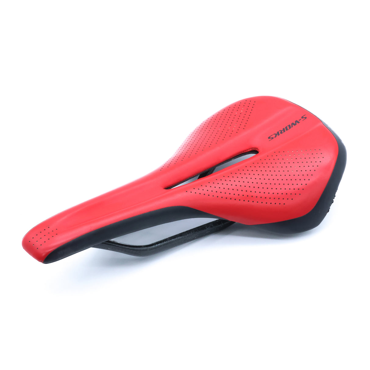 Specialized S-Works Phenom Carbon Rails Red Road Bike Saddle - 143mm