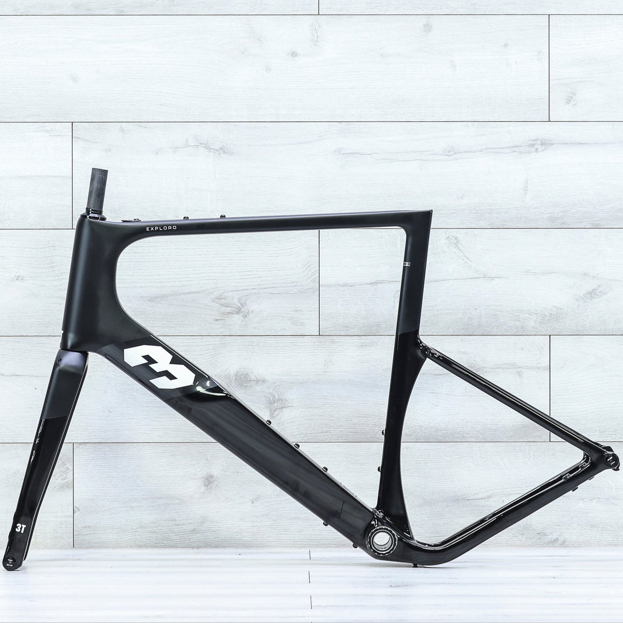 3T Exploro RaceMax Gravel Bike 700c Black Stealth Frameset - 2023, 61cm