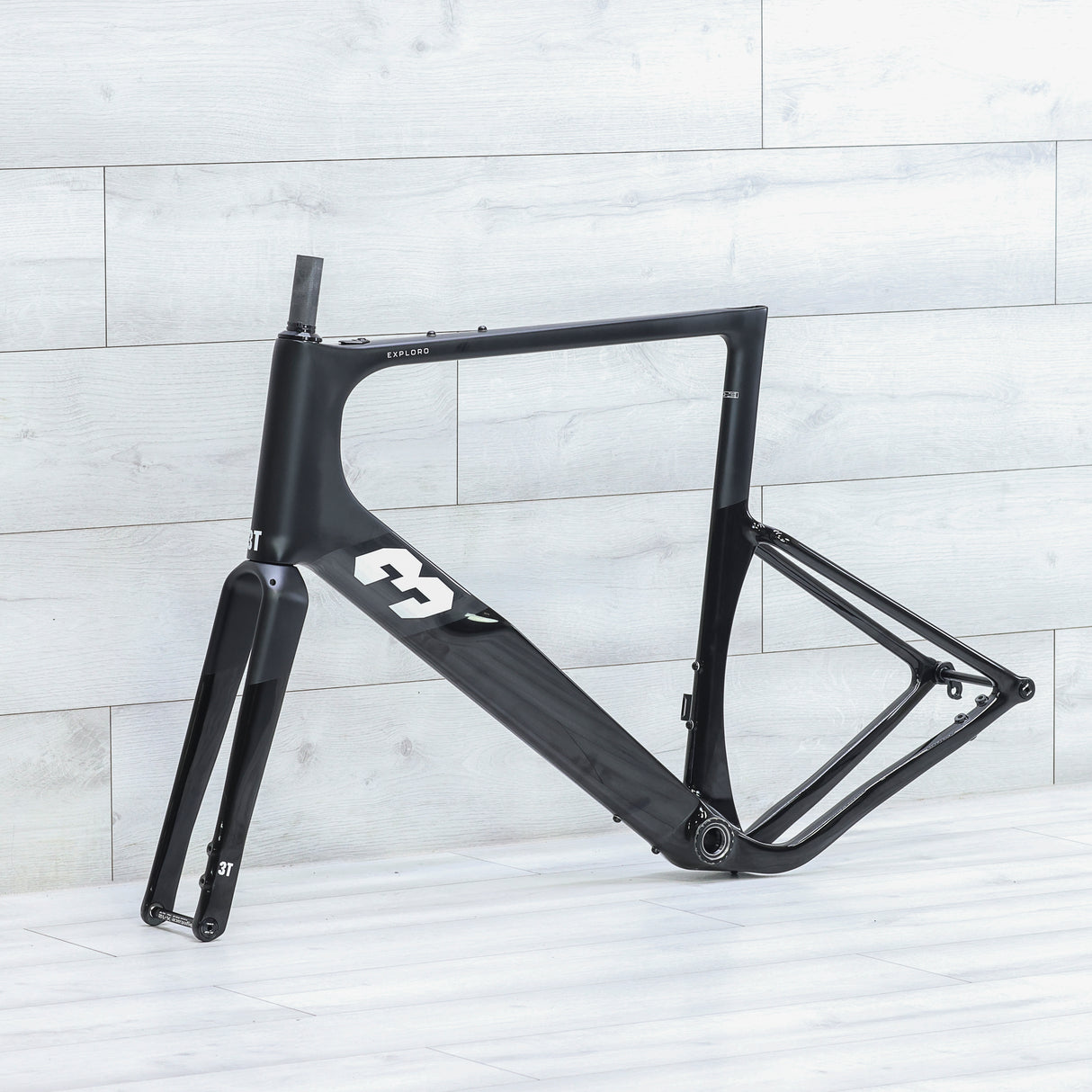 3T Exploro RaceMax Gravel Bike 700c Black Stealth Frameset - 2023, 61cm