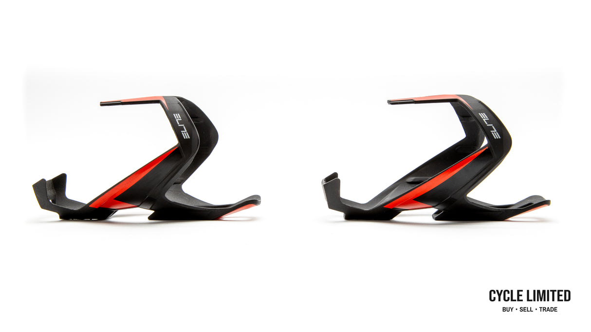 Elite Vico Carbon Bottle Cage Pair Matte Black/Red 53g