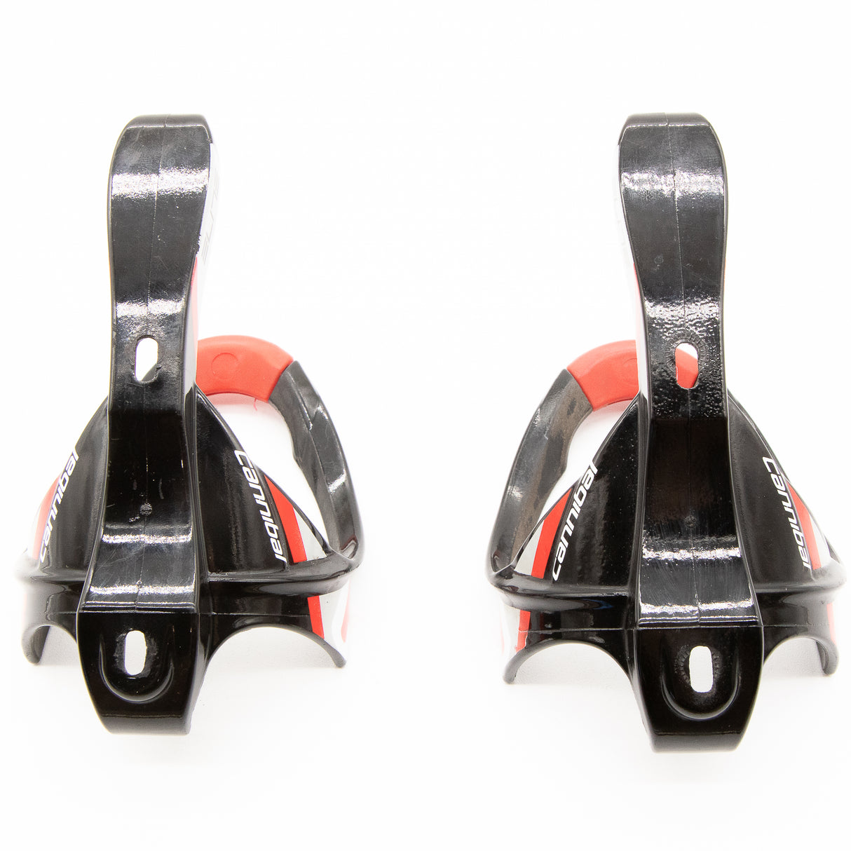 Elite Cannibal Bottle Cages Pair Black Red 83g