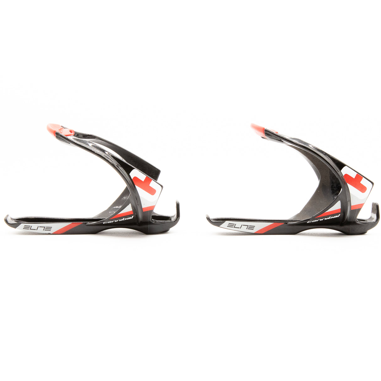 Elite Cannibal Bottle Cages Pair Black Red 83g