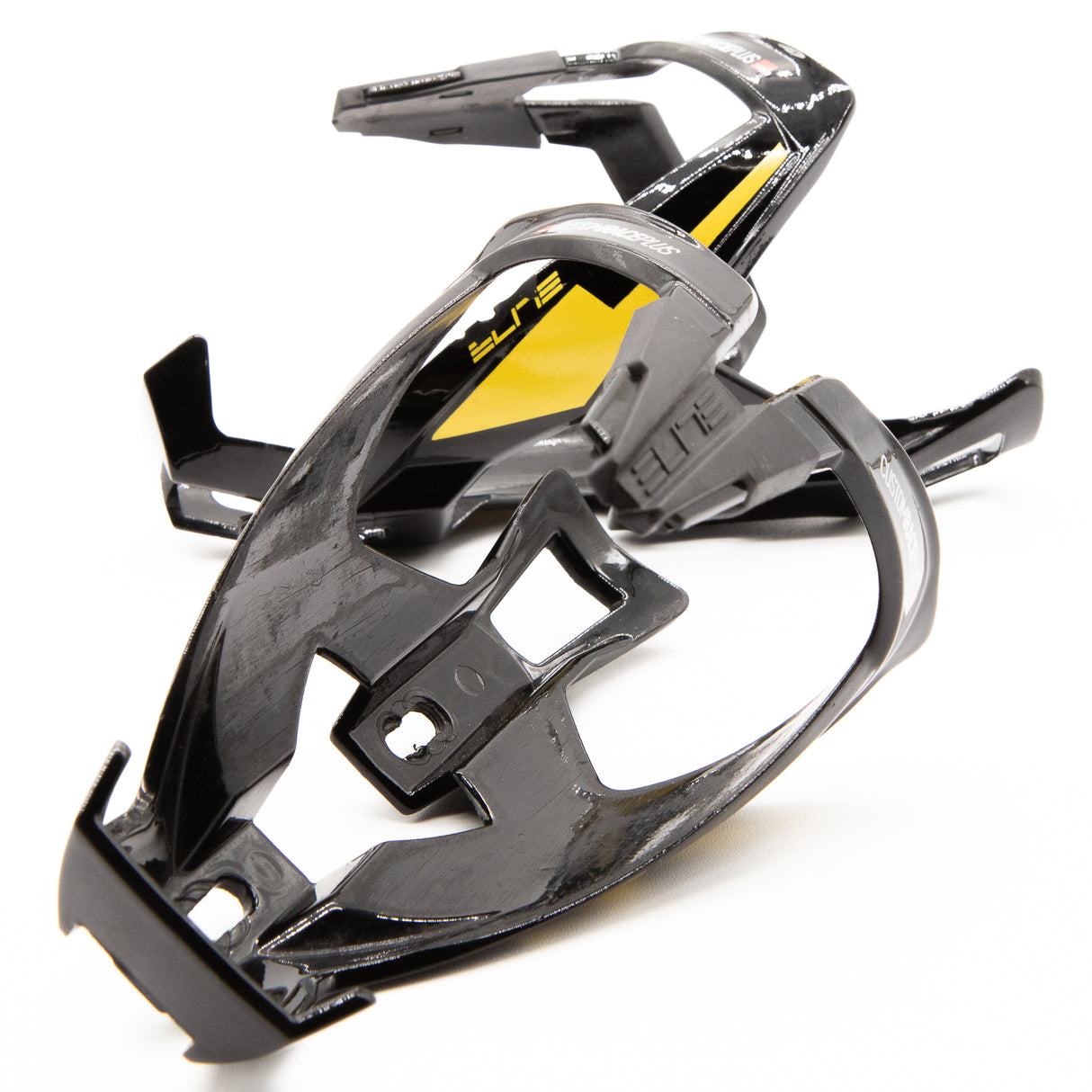 Elite Custom Race Plus Yellow/Black Bottle Cages Pair 81g