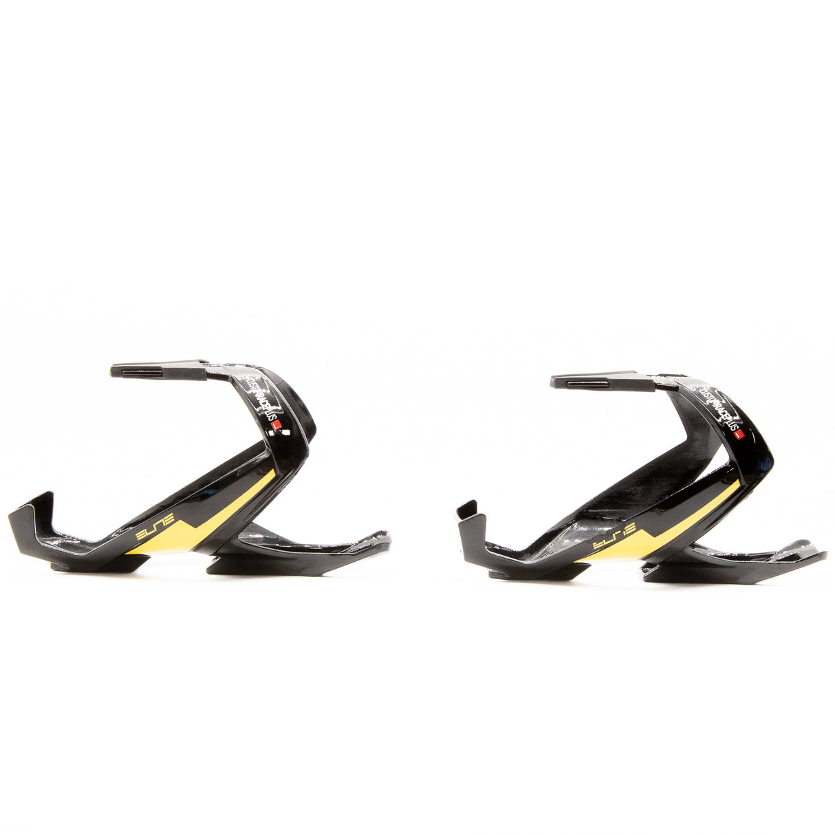 Elite Custom Race Plus Yellow/Black Bottle Cages Pair 81g