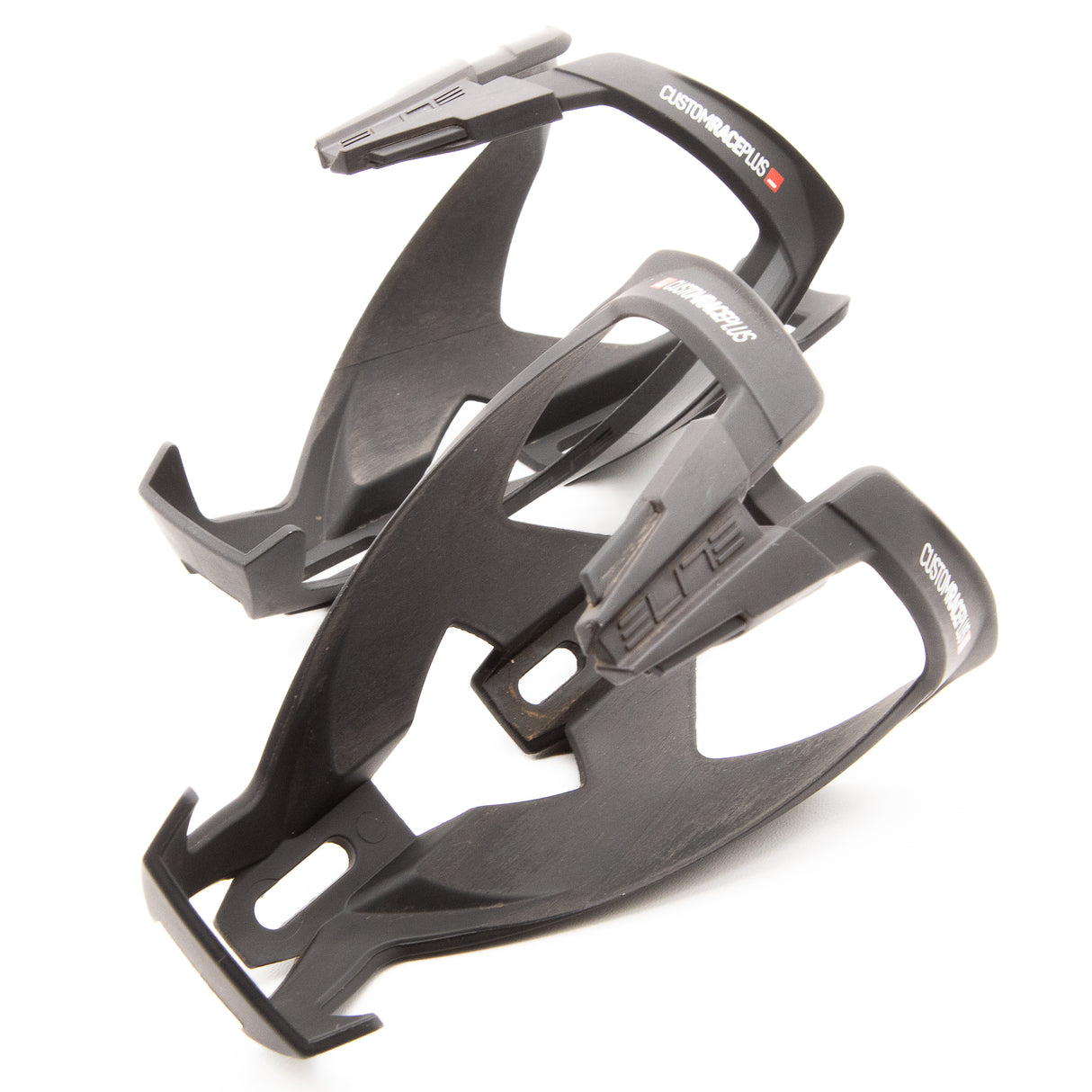 Elite Custom Race Plus Bottle Cages Black Pair 77g