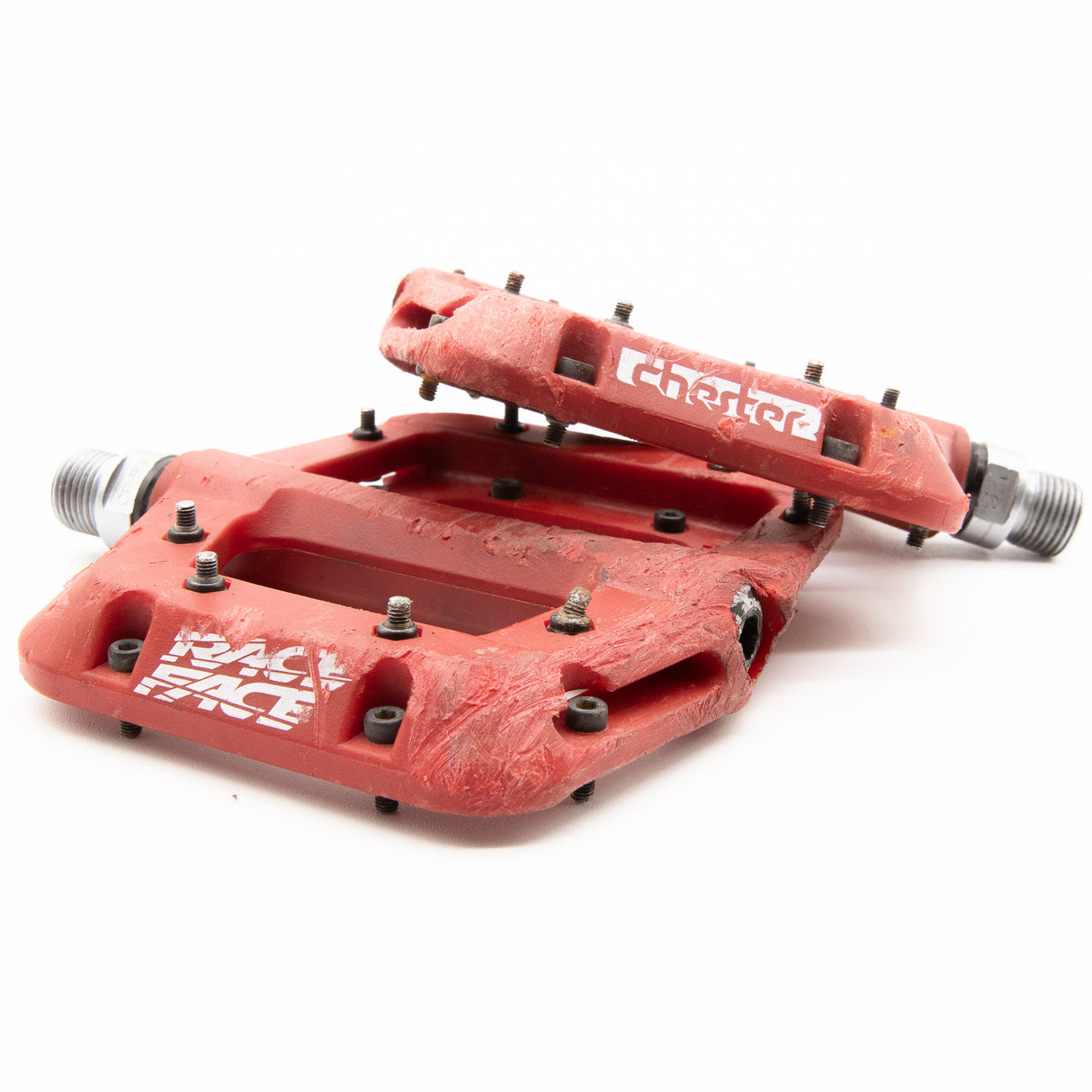 Race Face Chester Flat Red MTB Pedals 358g