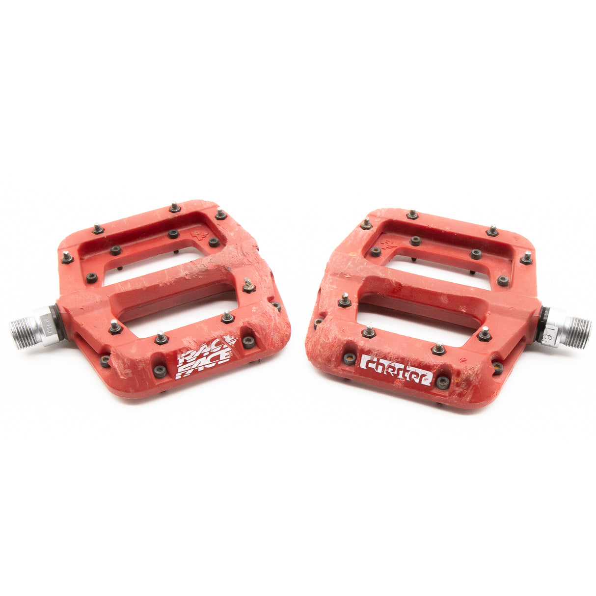 Race Face Chester Flat Red MTB Pedals 358g