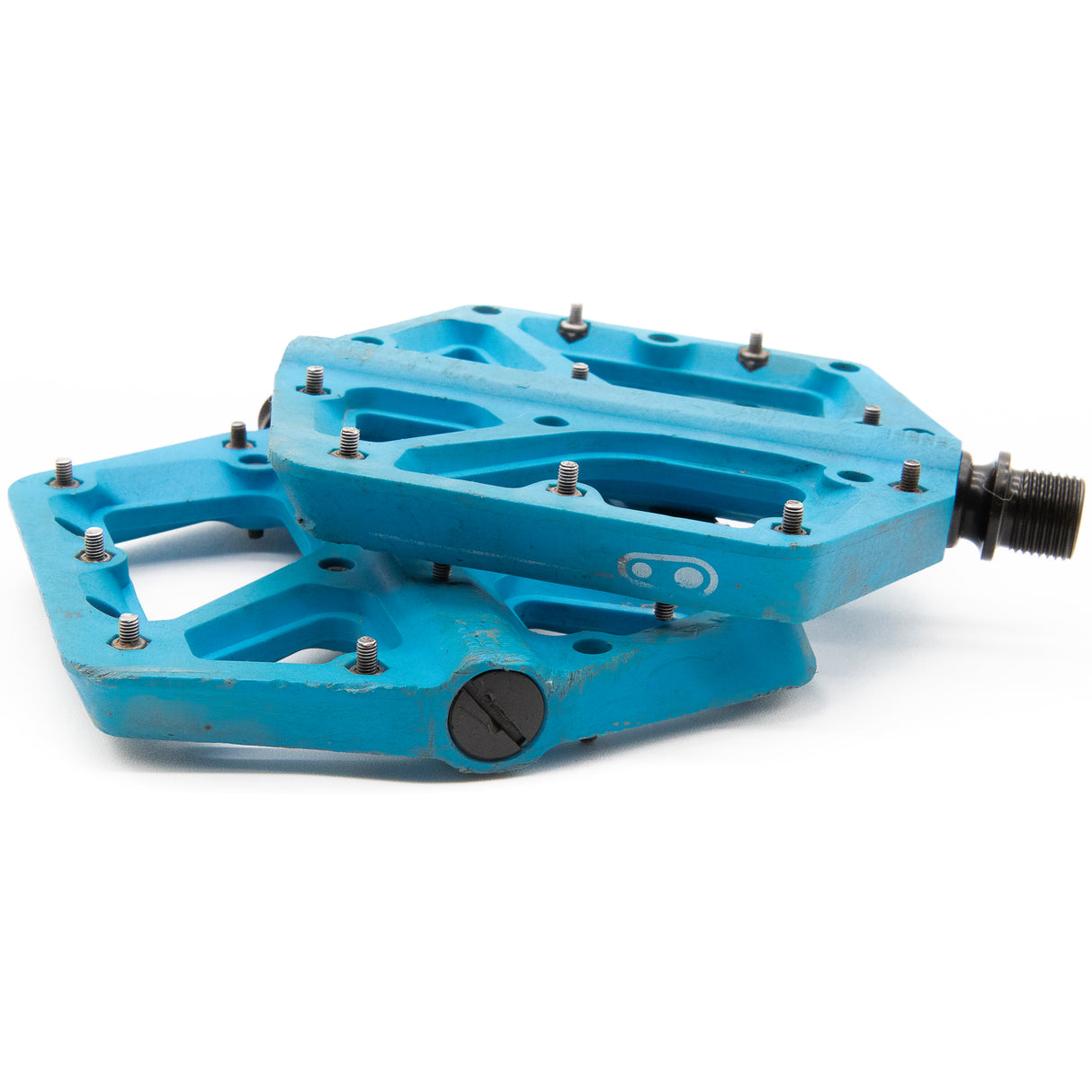 Crank Brothers Stamp 1 Flat Platform Pedals Blue Large 355g