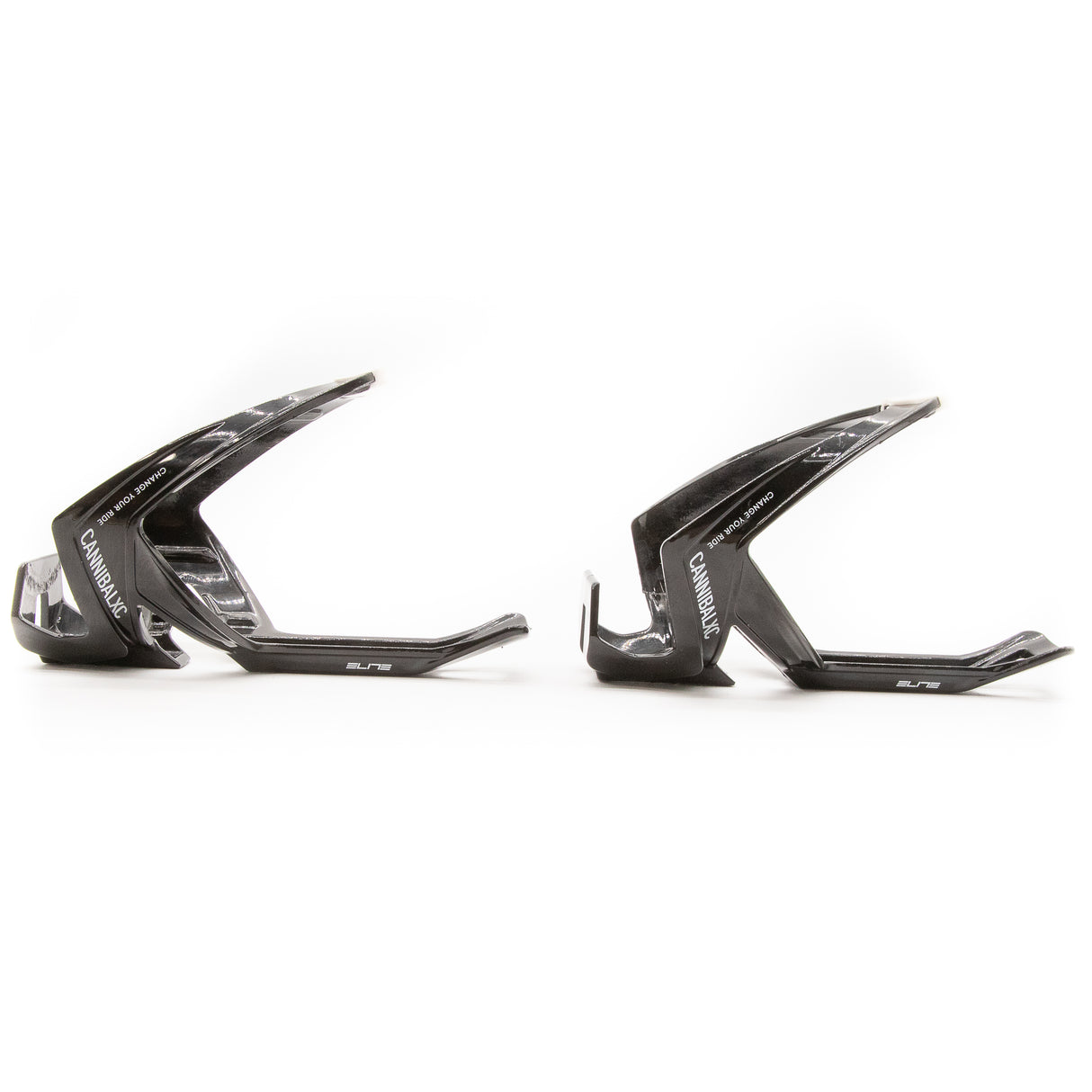 Elite Cannibal Black/White Bottle Cages Pair 73g