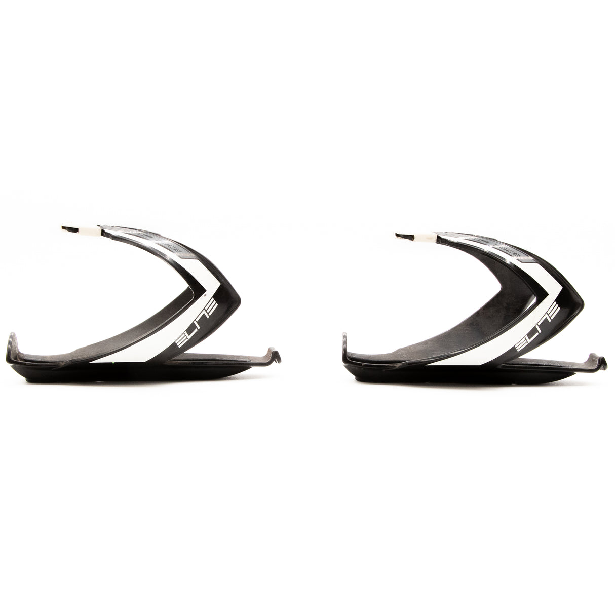 Elite Custom Race Bicycle Bottle Cages Black/White Pair 82g