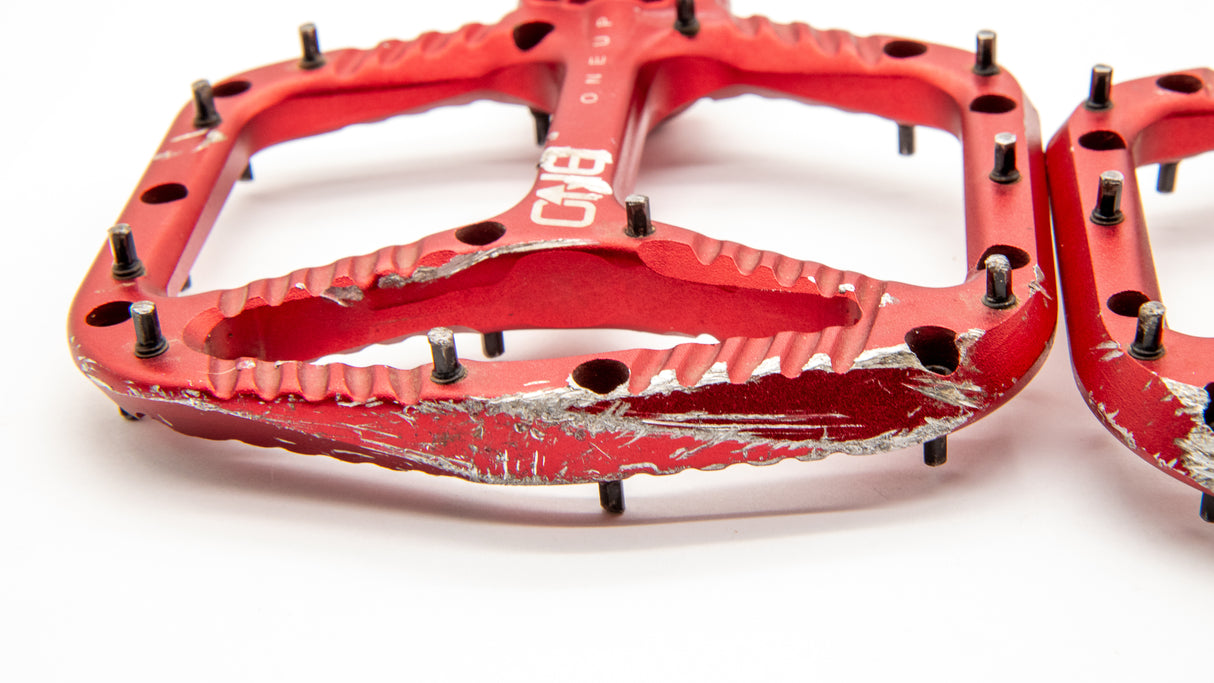 OneUp Aluminum MTB Pedals Red 365g