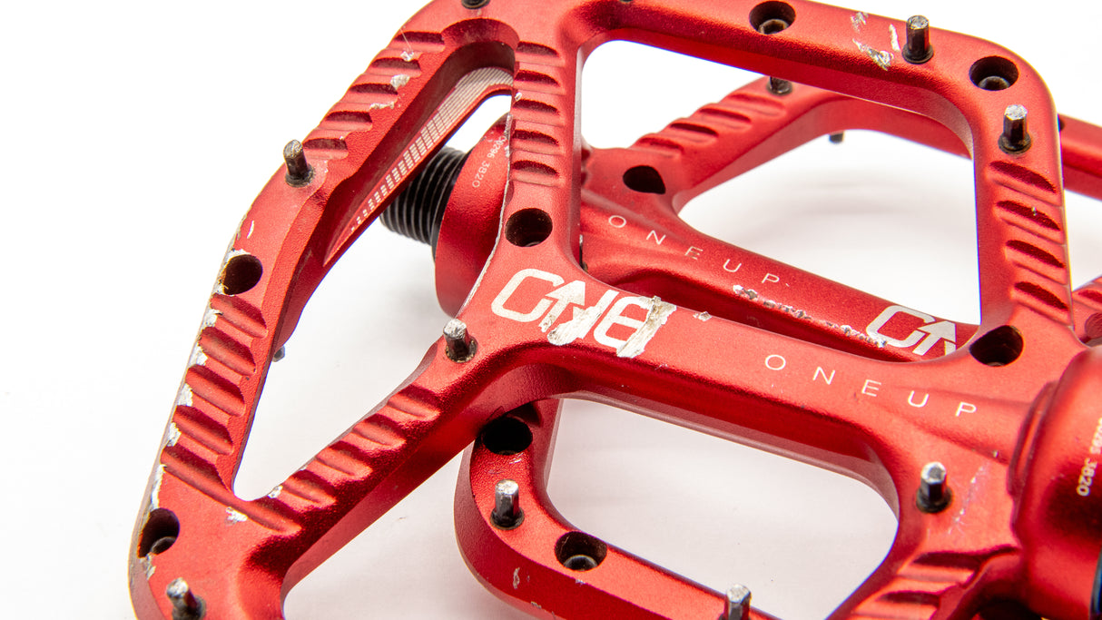 OneUp Aluminum MTB Pedals Red 365g