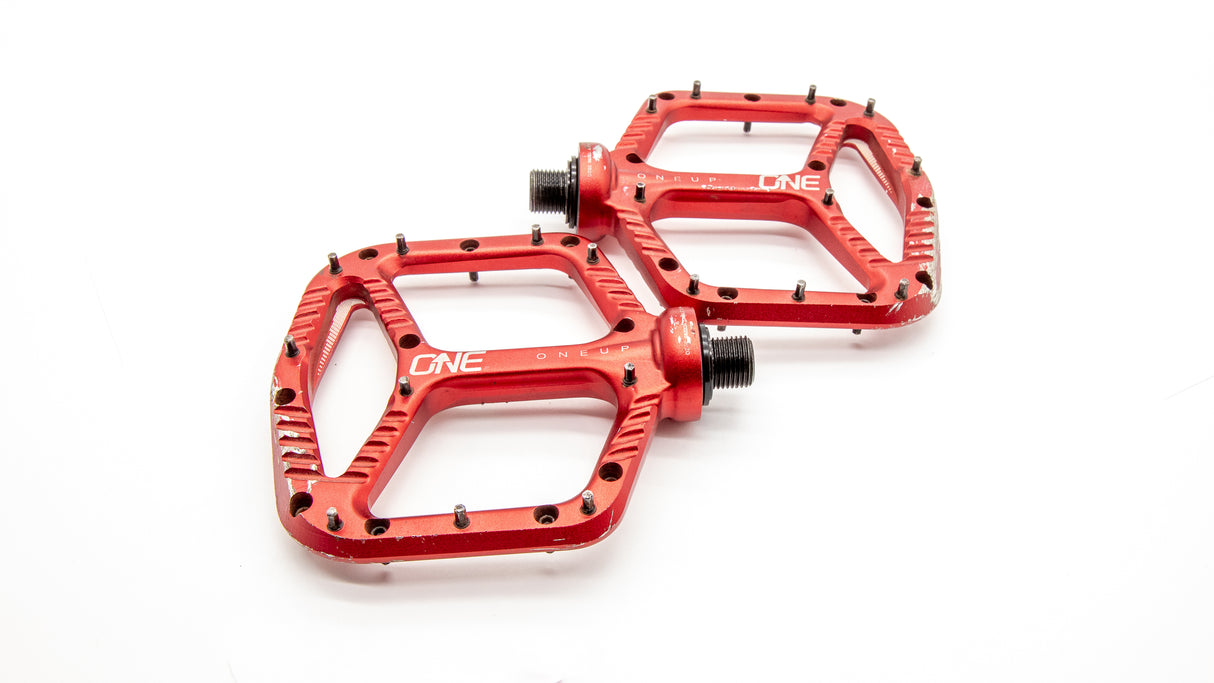 OneUp Aluminum MTB Pedals Red 365g