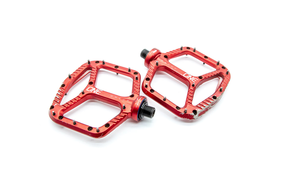 OneUp Aluminum MTB Pedals Red 365g