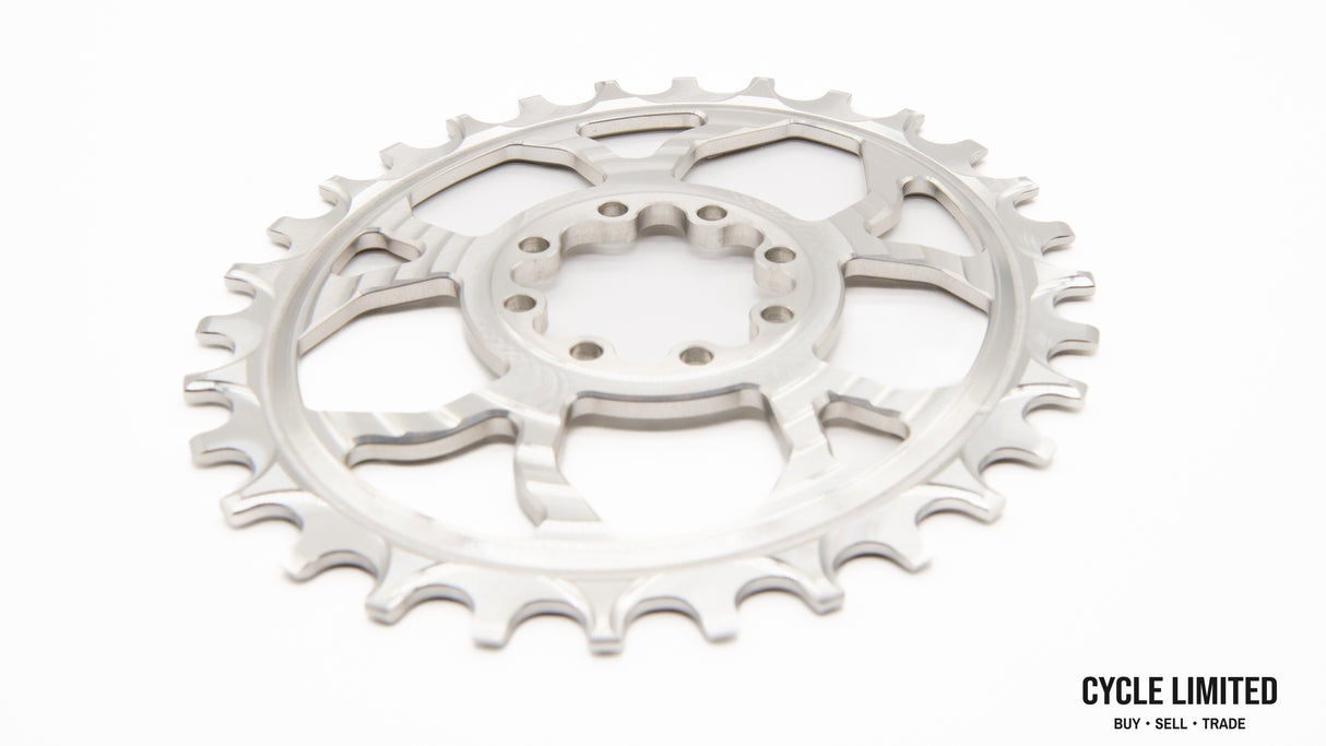 5DEV 12% 8-Bolt Oval Chainring 30T Raw