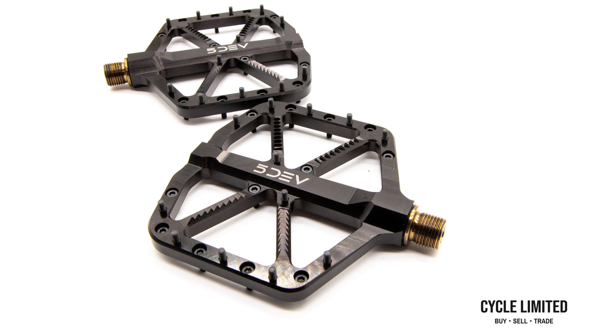 5DEV Trail/Enduro Flat Pedals Black 341g