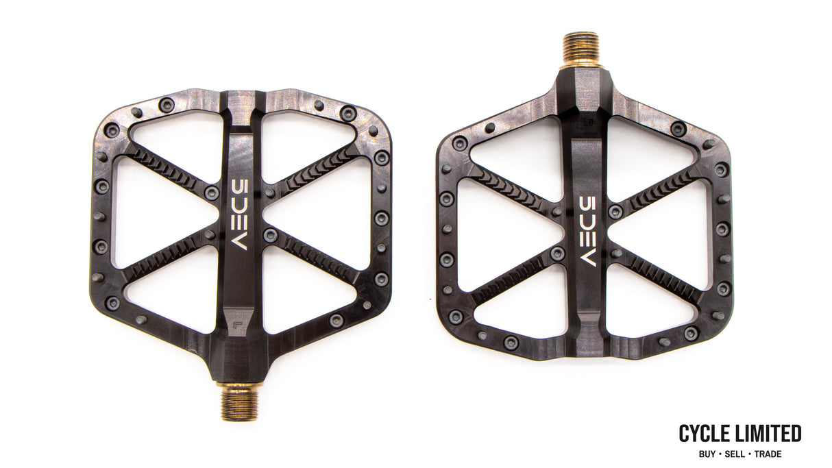 5DEV Trail/Enduro Flat Pedals Black 341g
