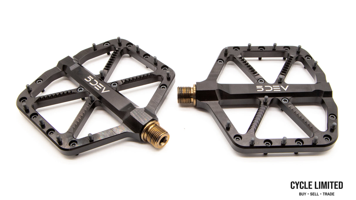 5DEV Trail/Enduro Flat Pedals Black 341g
