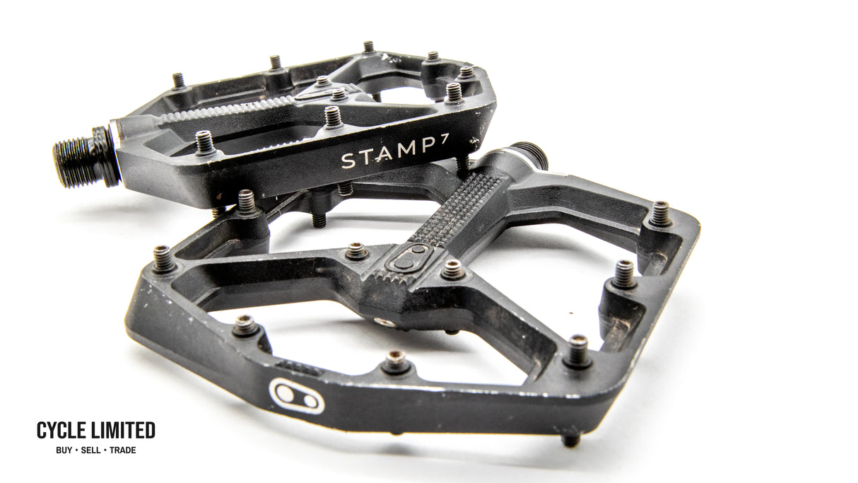 Crank Brothers Stamp 7 Large Black MTB Flat Pedals 382g