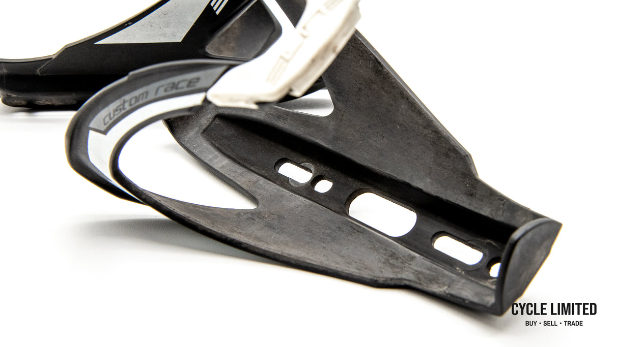 Elite Custom Race Black Matte Bottle Cages Pair 82g