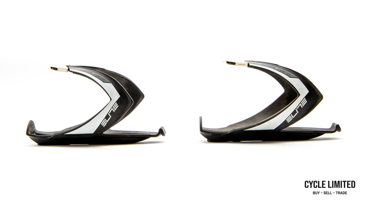 Elite Custom Race Black Matte Bottle Cages Pair 82g