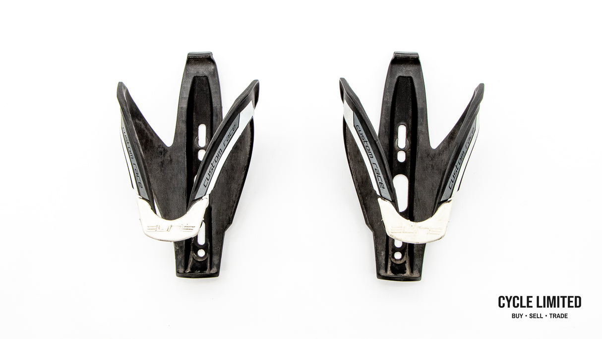 Elite Custom Race Black Matte Bottle Cages Pair 82g