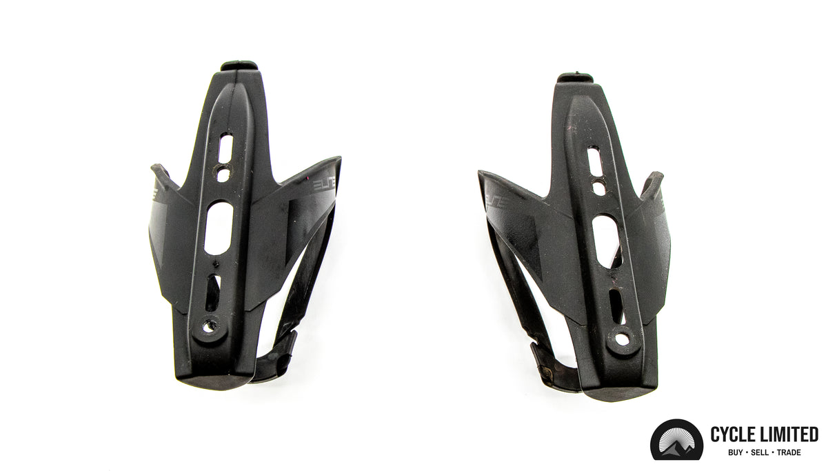 Elite Custom Skin Black Soft Touch Black Bottle Cages Pair 86g