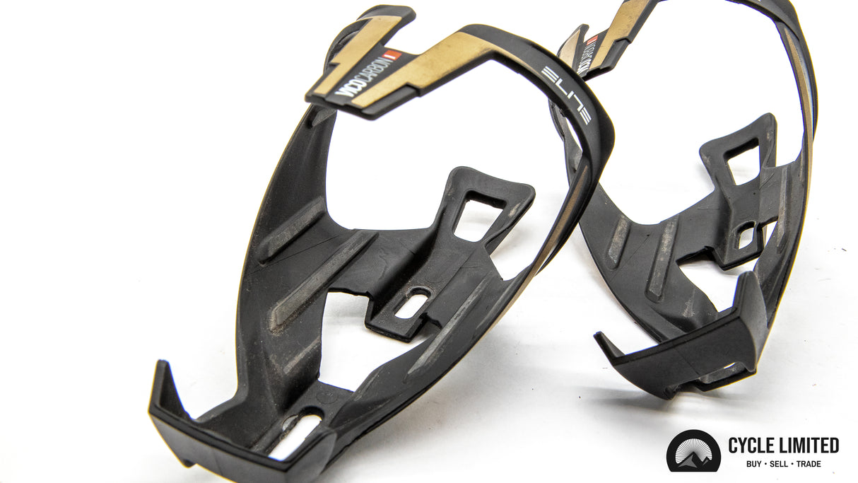Elite Vico Carbon Bottle Cage Pair Gold 56g