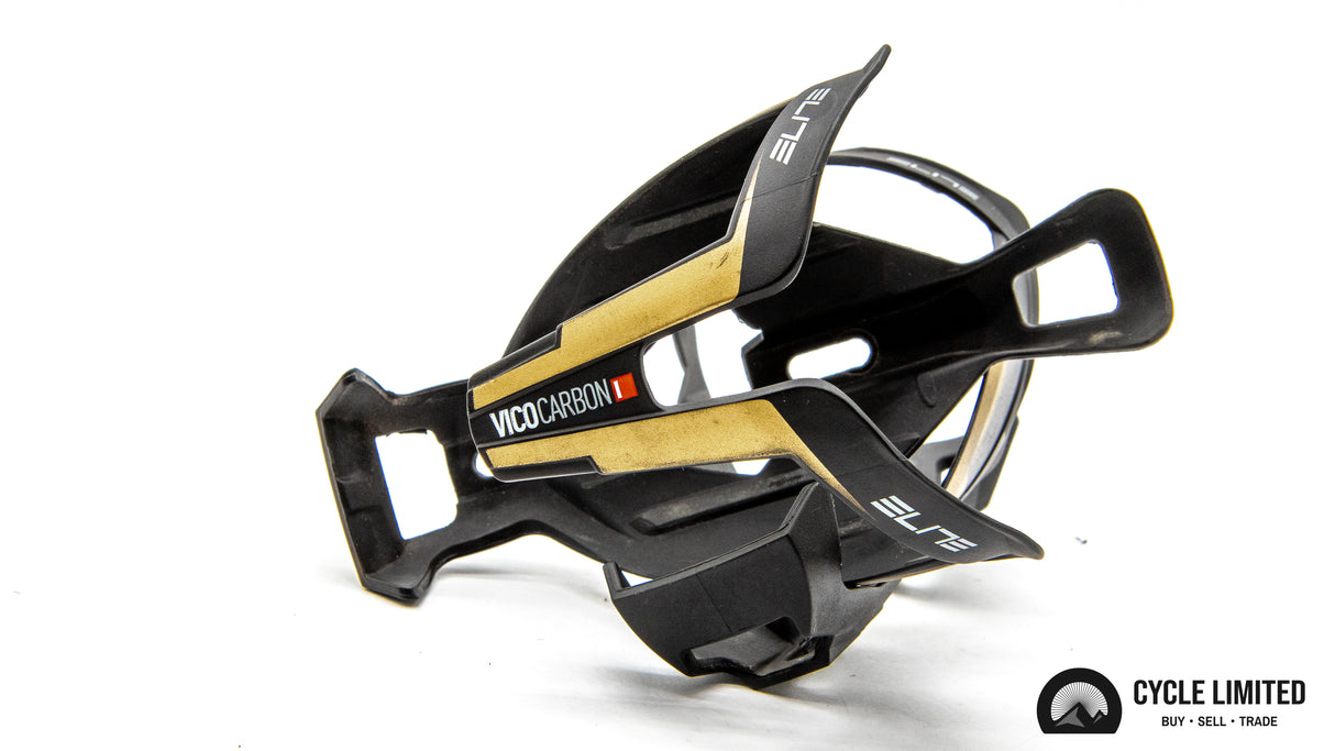 Elite Vico Carbon Bottle Cage Pair Gold 56g
