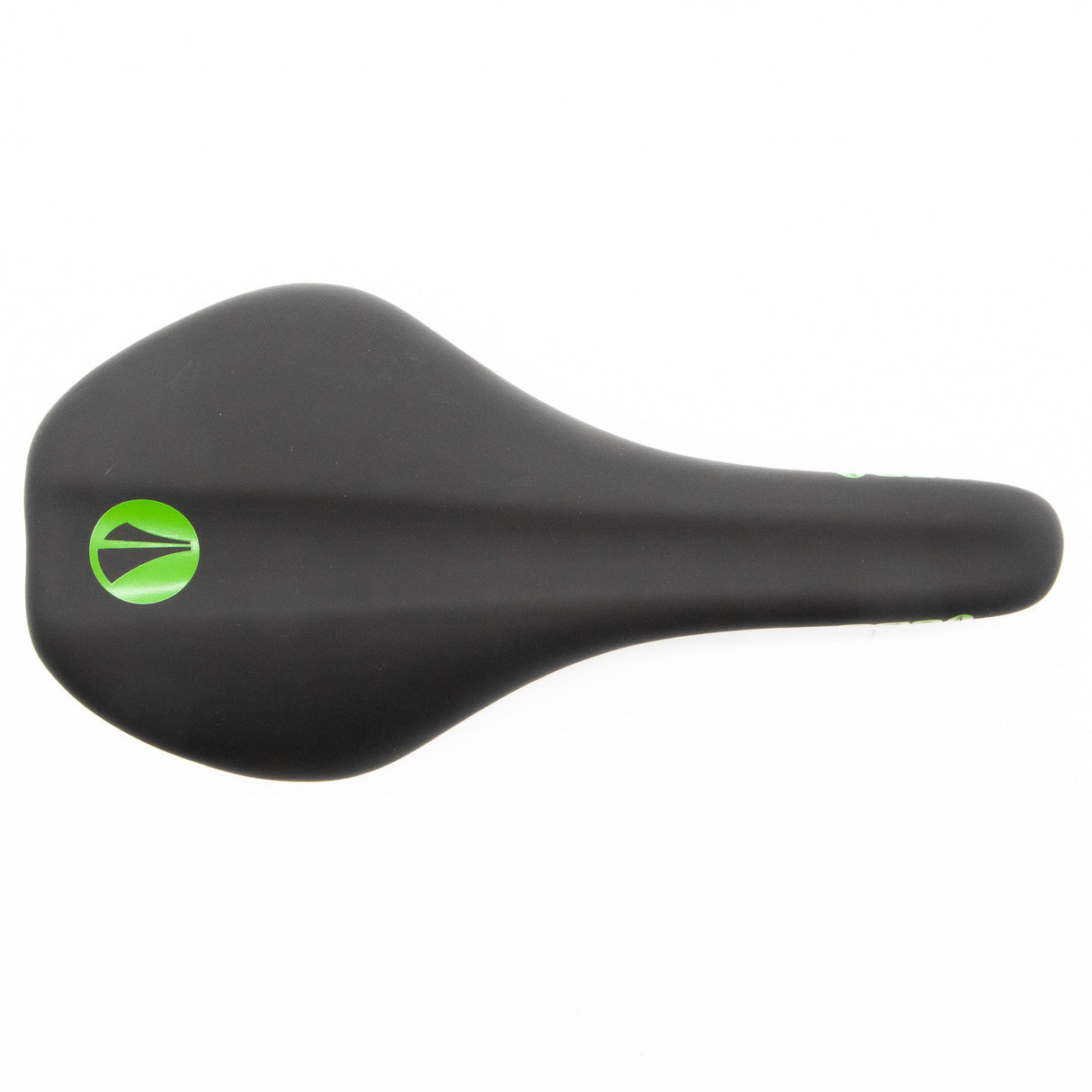 New SDG Duster Black Green MTB Saddle Steel Rails