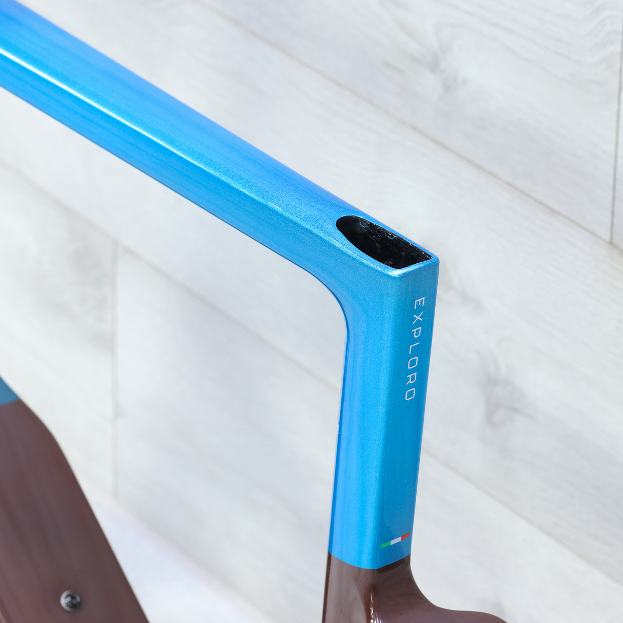 3T Exploro RaceMax Blue/Brown Gravel Bike Frameset - 56cm