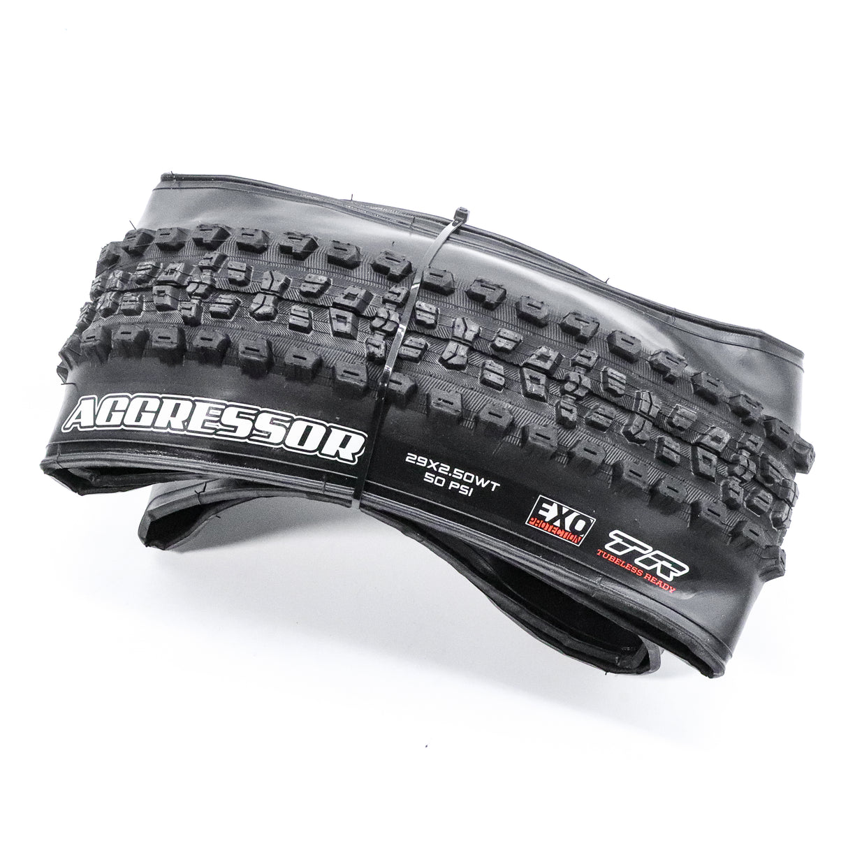 Maxxis Aggressor 29x2.50WT MTB Tire – Tubeless Ready (TR), EXO Protection, Folding